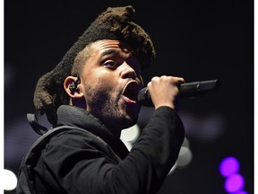 The Weeknd, a.k.a. Abel Tesfaye, performs at Rexall Place in Edmonton on Nov 30, 2015.