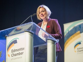 Rachel Notley told a sold-out crowd at the Edmonton Chamber of Commerce on Nov. 5, 2015, government will work to drive innovation.