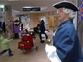 Passengers on Air Canada's inaugural non-stop flight from London to Edmonton received a loud welcome from Edmonton Airports' town crier Bob Rasko in 2006.