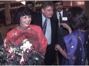 Colleen and Ralph Klein arrive at a function in Calgary in 1995.