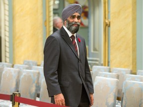 Minister of National Defence Harjit Singh Sajjan was among the Liberal cabinet members sworn in at Rideau Hall in Ottawa on Nov. 4, 2015.