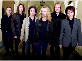 From left, Chuck Panozzo, Ricky Phillips, Todd Sucherman, Tommy Shaw, James "J.Y." Young and Lawrence Gowan of Styx