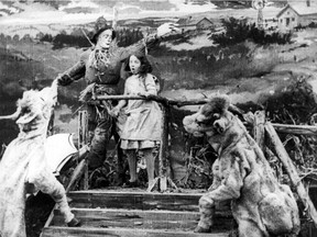 A still from the 1910 silent movie The Wizard of Oz.