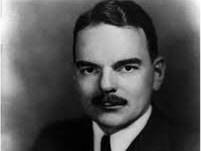 Moustached former Governor of New York Thomas Dewey, who ran for American president in 1944 and 1948 and lost both times.