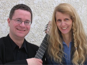 Ernst Bliss and Merill Tanner, part of the Edmonton Classical Guitar Society's 20th anniversary concert.