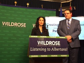 Wildrose MLA Leela Aheer introduces her private member's bill, the Recall Act, on Monday, November 30, 2015.