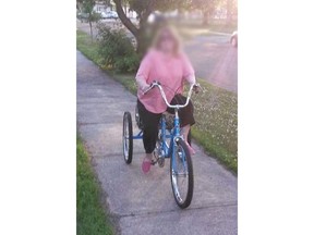 A three-wheel Norco bike modified for a woman with cerebral palsy was stolen from the woman's garage on Oct. 29, 2015, in the area of 131st Avenue and 125th Street, police said.