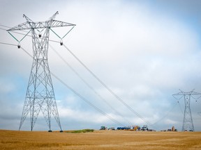 Crews string some of the more than 3,500 kilometres of wire that make up the Western Alberta Transmission Line.