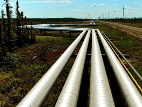 FILE - These pipelines carry steam to Suncor's Firebag in-situ operations north of Fort McMurray.