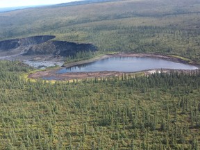 A lake, which has no name and sits in the Northwest Territories' northern corner near the community of Fort McPherson, is a victim of the region's geology and changing climate. In a dramatic example of how climate change is altering the Arctic landscape. The small northern lake has fallen off a cliff after bursting through the melting earthen rampart that restrained it.