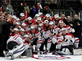 Team Canada West, which included 11 Alberta Junior Hockey League players, beat Russia 2-1 in the gold medal game at the 2015 World Junior A Challenge on Dec. 19, 2015 in Cobourg, Ont.