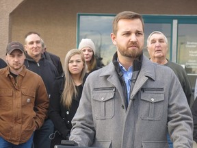 Wildrose MLA Derek Fildebrandt, seen here in a January 2015 file photo, was forced to apologize in the legislature on Thursday, Dec. 10, 2015, after he publicly questioned the integrity of the Speaker.