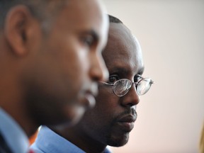 Mahamad Accord  (right) has organized a meeting of the Edmonton Community Coalition of Human Rights, to discuss stereotyping of black Muslim men in Alberta and other challenges they face.