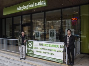 Cecilia Hoang and her husband David are providing a free lunch at the Hoang Long Fresh Market on Wednesday, Dec. 30, from 2-4 p.m. for people who need a warm meal. She came to Edmonton during the Vietnam War.