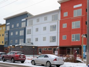 Ambrose Place is a social housing apartment complex for Indigenous people in the McCauley neighbourhood. Edmonton city council is considering lifting a moratorium on similar developments in five core neighbourhoods that's been in place since 2012.