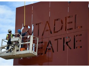 The Citadel Theatre got a new 50th birthday sign in September 2015.