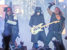 Mötley Crüe performs at Rexall Place in Edmonton on Dec. 12, 2015.