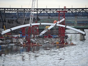 Edmonton's new Walterdale Bridge won't open until the fall of 2016, a year behind schedule.