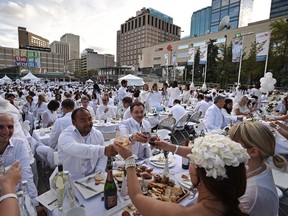 1,500 guests attended the second annual Diner en Blanc in Churchill Square, Sept. 4.