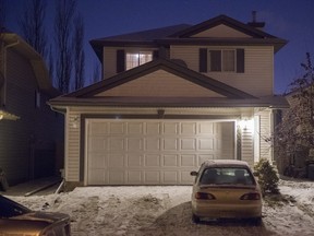 A house in Meadowbrook where five people were taken to hospital in Edmonton on Sunday, Dec. 13, 2015, for carbon monoxide poisoning after a car was left running in the garage.