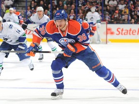 Philip Larsen with the Oilers in April, 2014