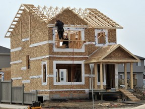 FILE - Housing starts in the Edmonton census metropolitan area.