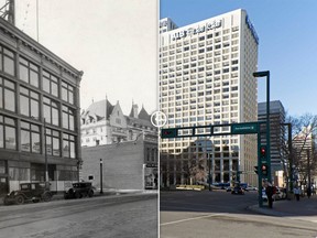 Edmonton's Jasper Avenue and 99th Street looked very different in 1925.