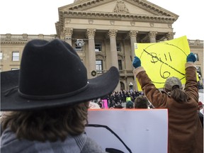 Hundreds of Alberta Farmers and ranchers descended on the Alberta Legislature  to protest against Bill 6, the new farm safety legislation.