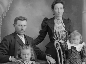 Maj. Pete Anderson, his wife, Mary, and their children. Anderson is believed to be the only Canadian officer to escape from a German prison camp during the First World War.