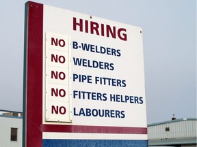 Job board in Nisku.