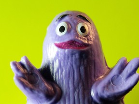 This ridiculous action figure of Grimace is a perfect symbol for the Minimalism Game as we confront consumption and let go of excess objects.