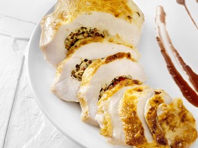 Mushroom and Pancetta-Stuffed Turkey Breast