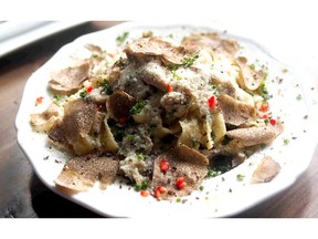 Mushroom Tagliatelle by chef Vittorio Colacitti, who is teaching a class at the Italian Centre in January, 2016.