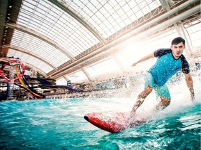 Looking for something a little different to try with the kids over Christmas break? How about surfing lessons at the West Edmonton Mall water park?