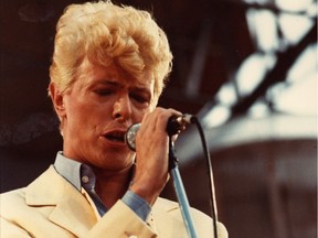 David Bowie performs during his Serious Moonlight tour at Edmonton's Commonwealth Stadium on Aug. 7, 1983.