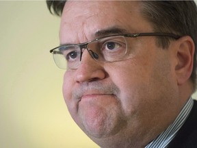 Montreal Mayor Denis Coderre speaks during a news conference in Montreal, Monday, December 21, 2015. Montreal-area municipal leaders are rejecting TransCanada Corp.'s controversial proposed Energy East pipeline, saying its economic benefits are paltry when compared with the possible costs of an oil cleanup.