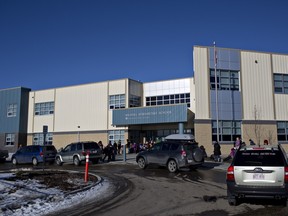 Overcrowding at Michael Strembitsky School in southeast Edmonton.is directing next year's kindergarten classes to another school and has re-drawn its attendance boundaries to deal with its space crunch.