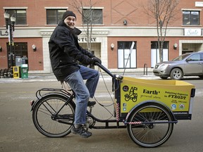 Michael Kalmanovitch, owner of Earth's General Store, is launching a small downtown delivery service taking organic produce, snacks, coffee and tea to local businesses who provide these items for their staff and customers.