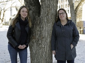 Kasey Machin (left) and Miranda Jimmy (right) are two of the organizers behind RISE or Reconcilliation in Solidarity Edmonton.