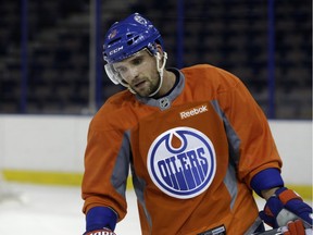 Edmonton Oilers defenceman Andrej Sekera participates in practice at Rexall Place on Jan. 7, 2016.