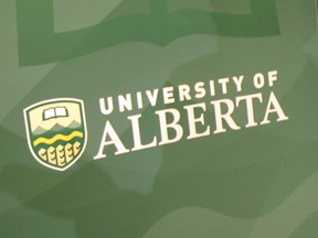 University of Alberta signage.