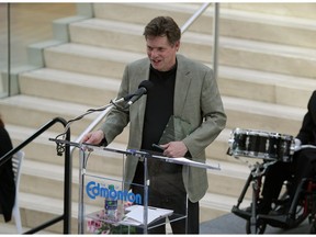 Randy Ettinger, president of Celebration Homes, is seen receiving the Universal Design in Architecture (Residential) Award at the 2015 Mayor's Awards. Larry Wong/Edmonton Journal