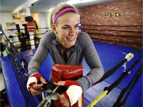 Boxer Jelena Mrdjenovich, shown here in July, is gearing up for her next fight.