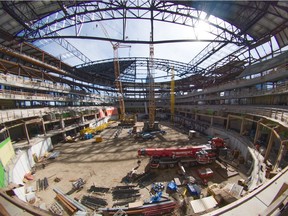 The view inside of Rogers Place under construction in Edmonton on July 28, 2015.
