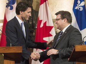 The Energy East pipeline was part of a discussion Tuesday morning between Prime Minister Justin Trudeau and Montreal Mayor Denis Coderre.