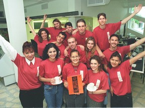 The group of people, aged 16 to 24, that staffed the Kids in the Hall Bistro when it opened.