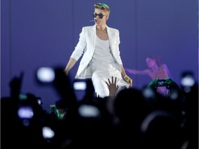 Justin Bieber performs at Telenor Arena in Fornebu, Norway in 2013.