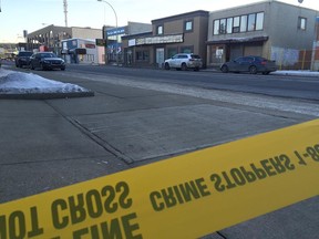 Edmonton police were investigating after two men were shot in the area of 111th Avenue and 93rd Street around 4:30 a.m. on Jan. 1, 2016.