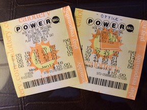 Powerball lottery tickets: some Edmonton OIlers players have bought tickets in hopes of winning record jackpot.