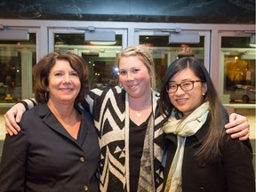 Sharon Edward, Andrea Edward and Naomi Lee at the Jubilee before  the opening night of Dirty Dancing.